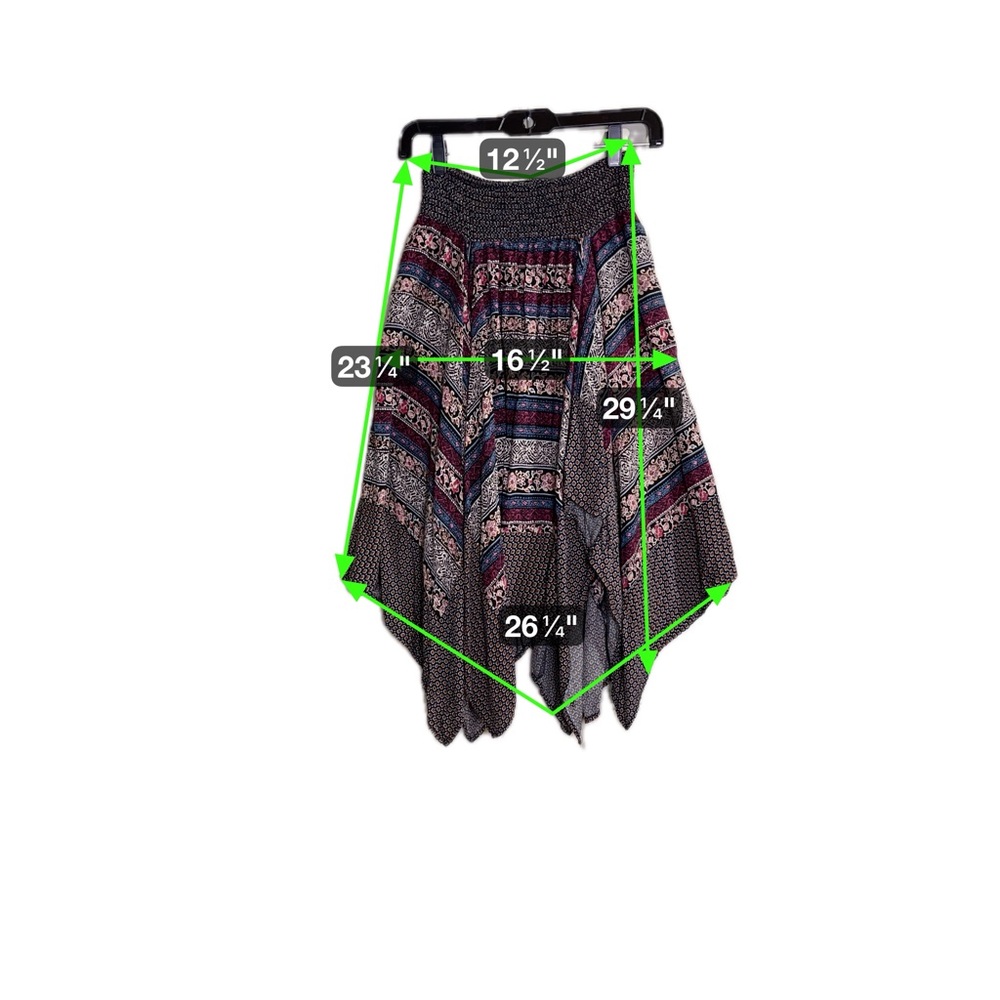 Hazel Boho Skirt – Smocked Waist / Asymmetrical Hem – Size M - Picture 8 of 8